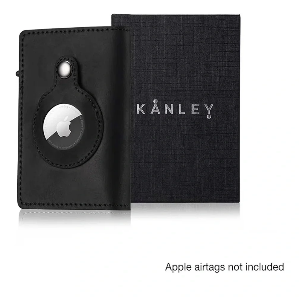 Black Leather Key & Card Holder
